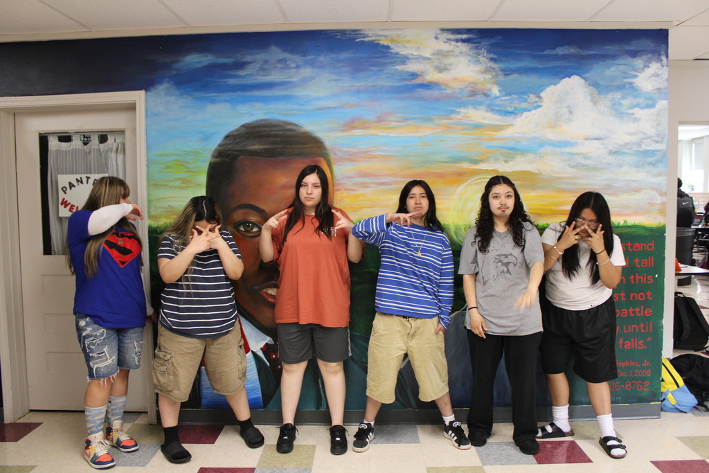 students dressed as Adam Sandler