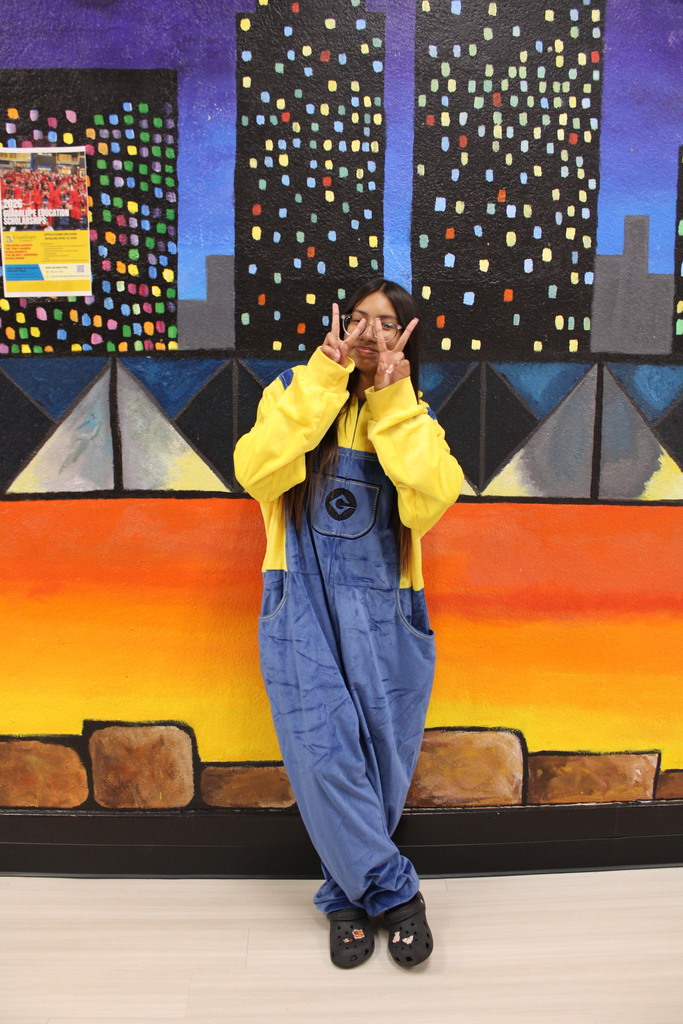 student dressed as a minion 