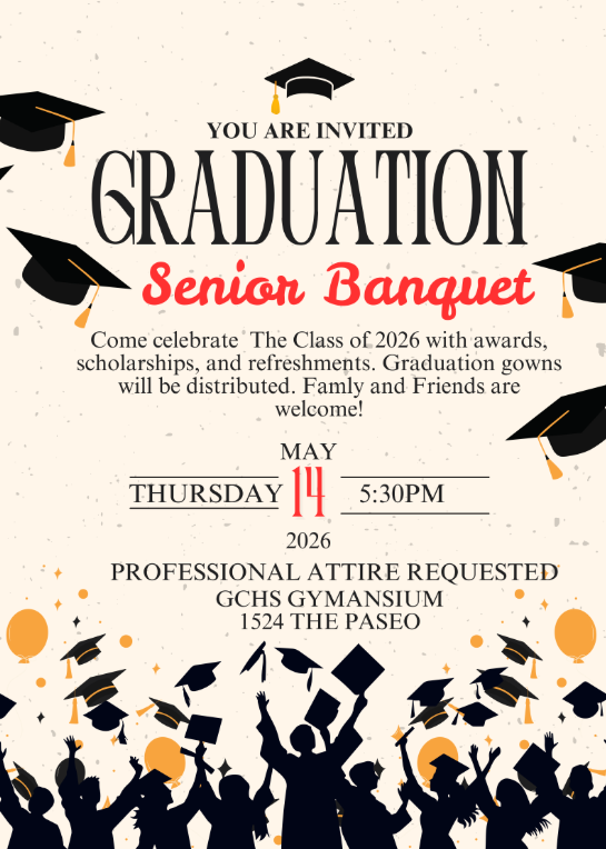 flyer with graduation banquet details