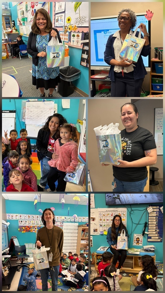 Collage of photos of male and female teachers from different grade levels at a school. They are holding in their hands a gift presented to them by the Parent-Teacher Organization in appreciation of their hard work and dedication.