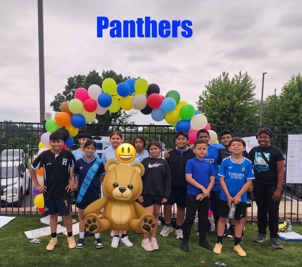 A group of students called the panthers posing for a picture