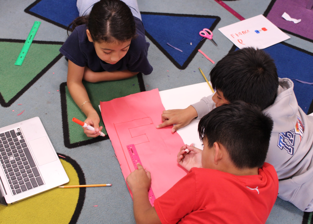 3rd grade painting the france flag