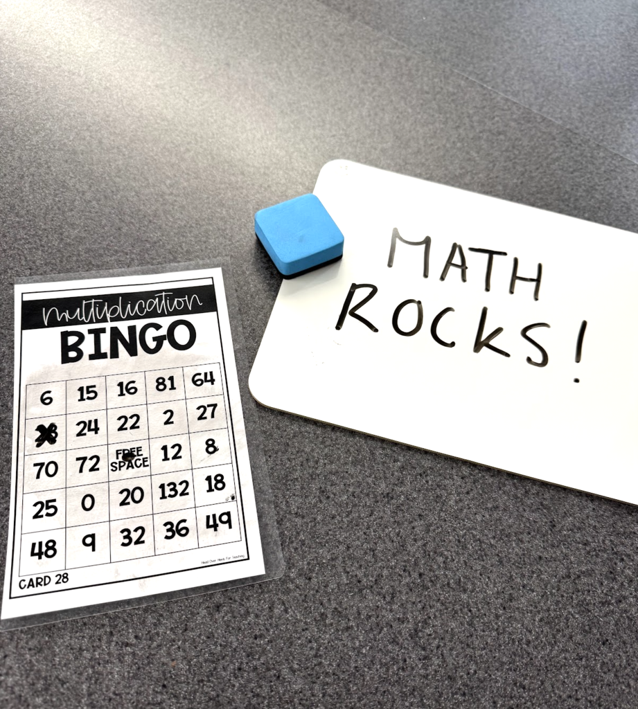 math rocks! multiplication bingo paper