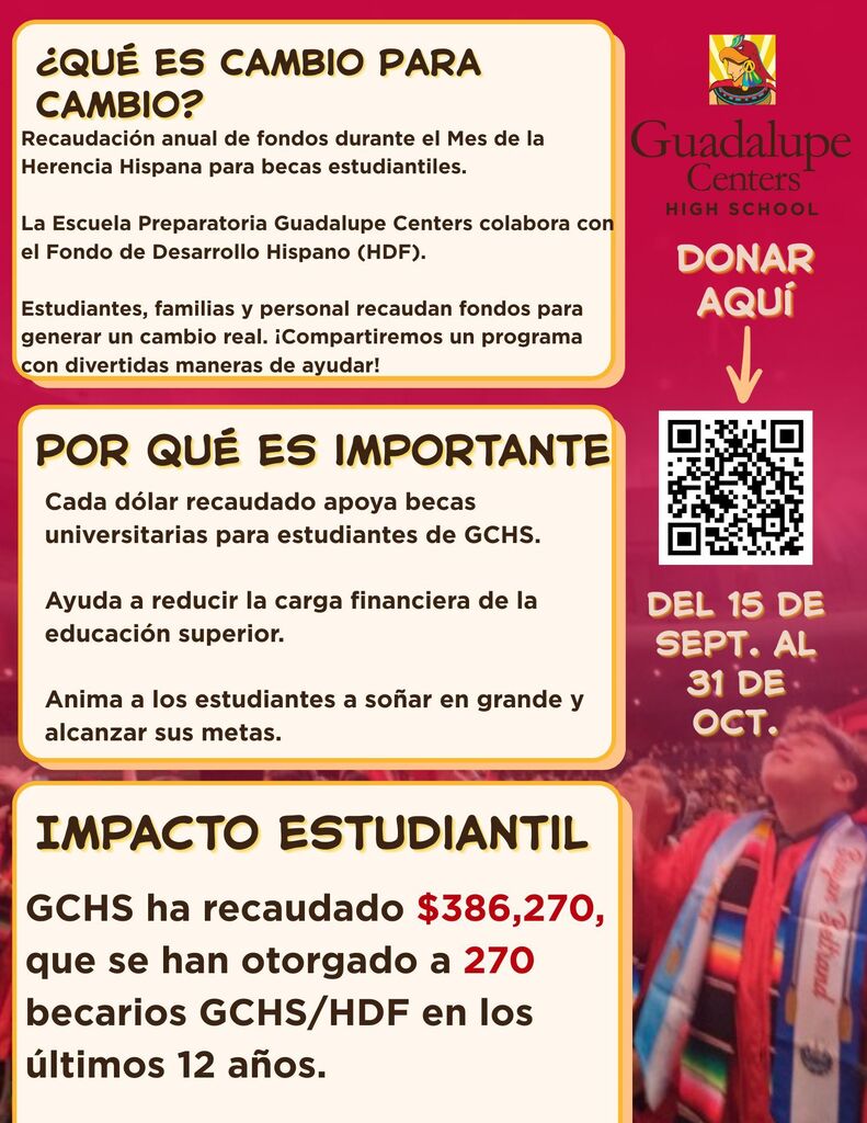 cambio para cambio flyer in spanish