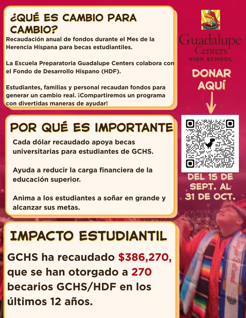 cambio para cambio flyer in spanish