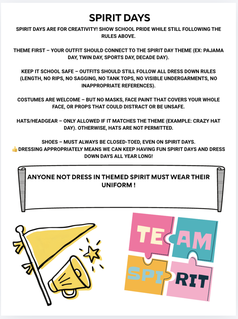 dress down guidelines