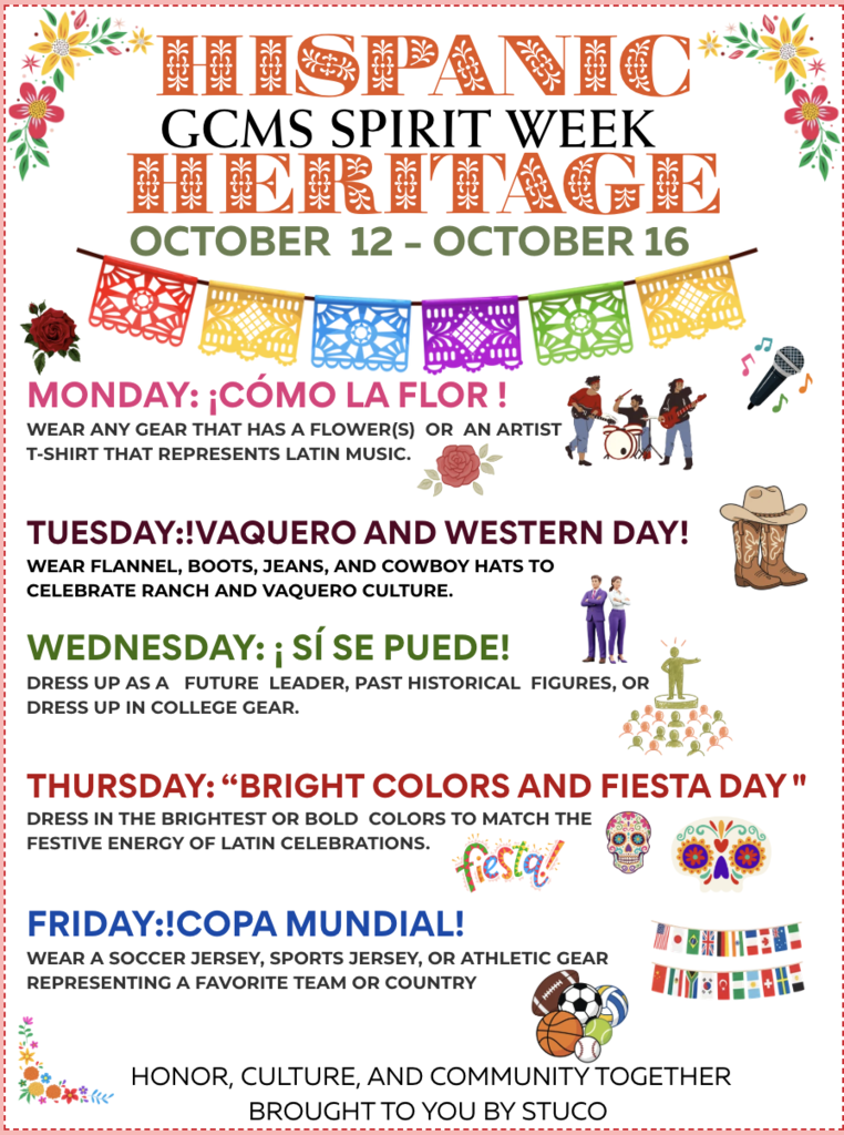 spirit week flyer