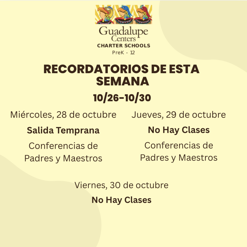 Recordatorios de esta semana