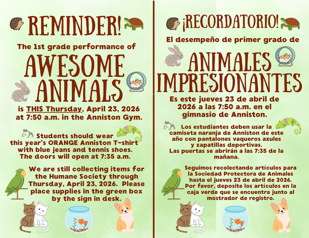 flyer for 1st grade music performance April 23, 2026 at 7:50 am