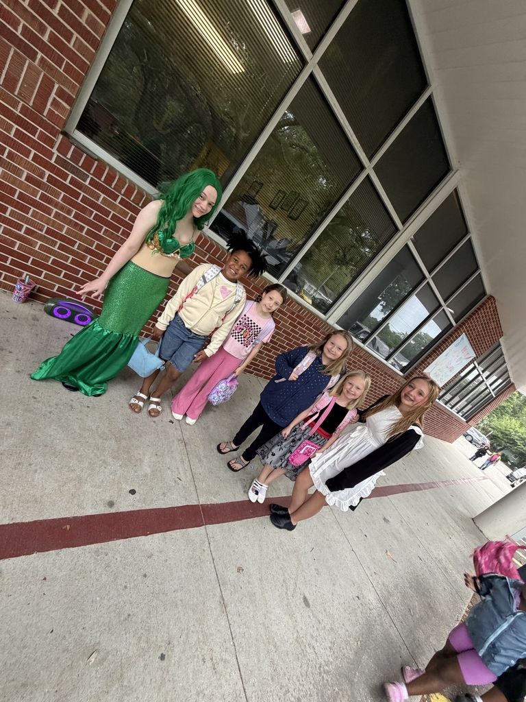 Cast members of Gulfport High School's Admiral Little Theater production of The Little Mermaid greeting our students