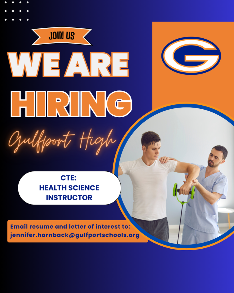 We are hiring a CTE: Health Science Instructor for Gulfport High School.  