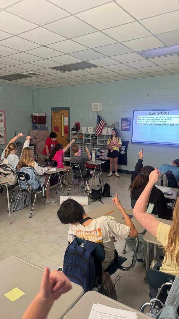 Students taking the role of their teachers and showing their deep understand of the standards. 