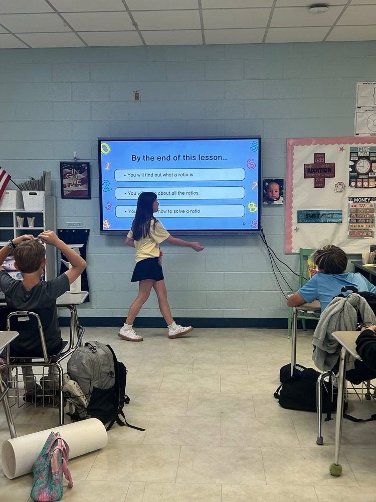 Students taking the role of their teachers and showing their deep understand of the standards. 