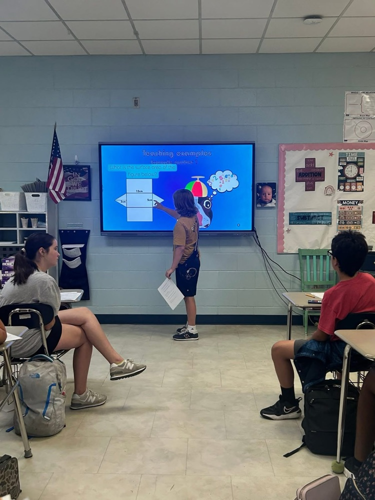 Students taking the role of their teachers and showing their deep understand of the standards. 