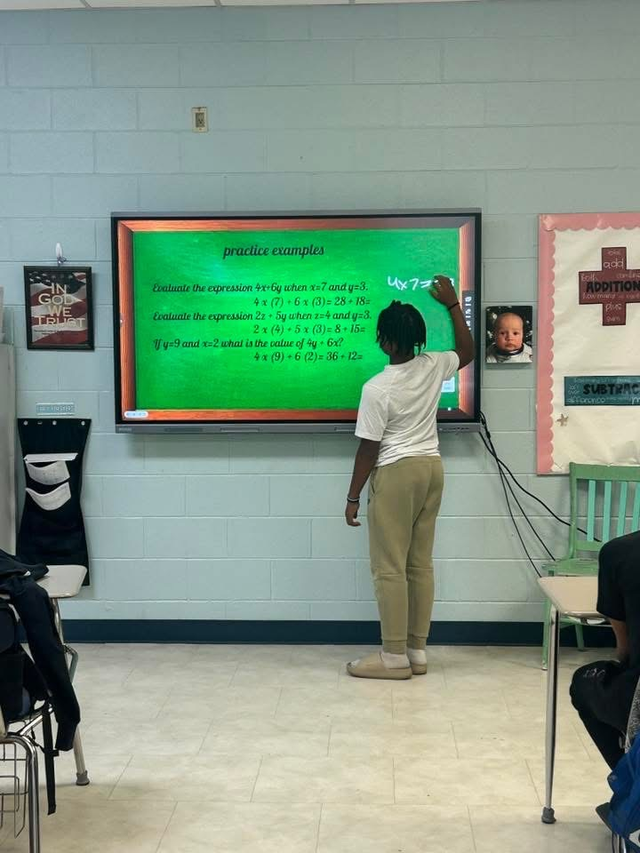 Students taking the role of their teachers and showing their deep understand of the standards. 