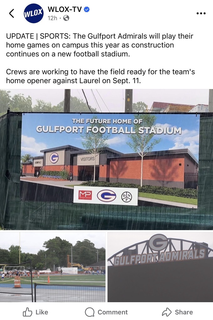 WLOX New Football Stadium Update Article