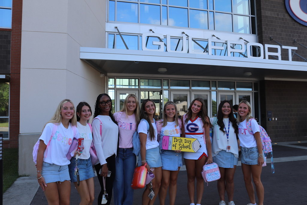 First Day of School a group of seniors in front of Gulfport High School. 