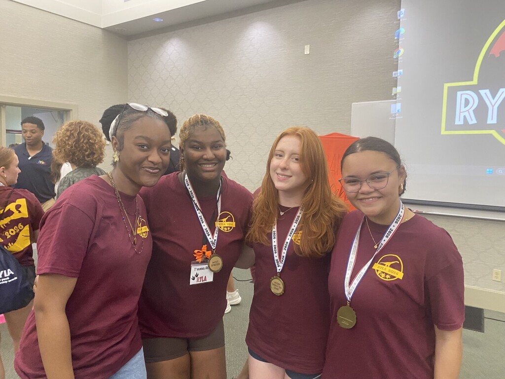 Four GHS students at the Ryla Leadership Conference.