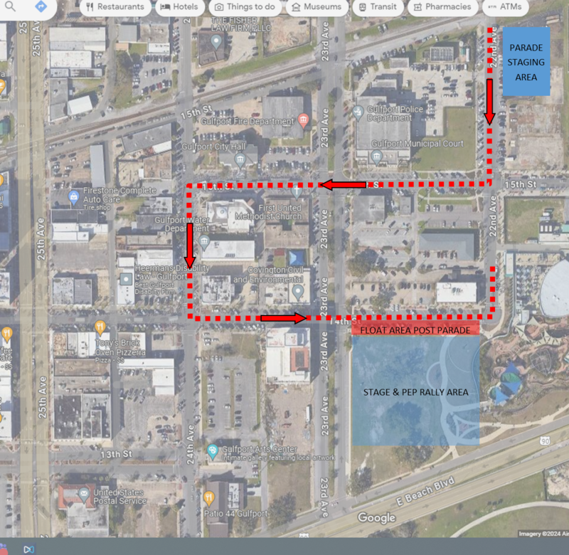Homecoming Parade Map