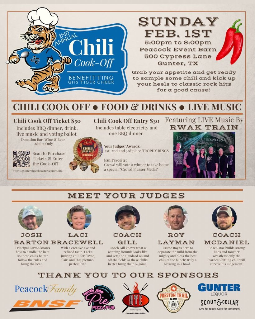 Chili Cook Off Information Flyer