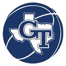 Blue basketball with a Texas and the GT emblem in the middle.
