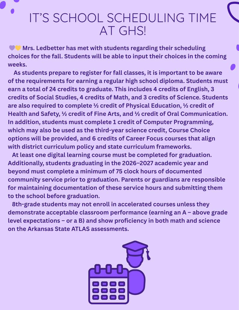 School Scheduling Flyer