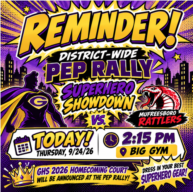 9/24 Pep Rally Reminder