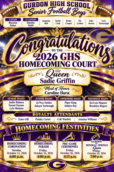 2026 GHS Homecoming Court