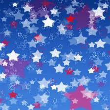 Red and White Stars on Blue Blackground
