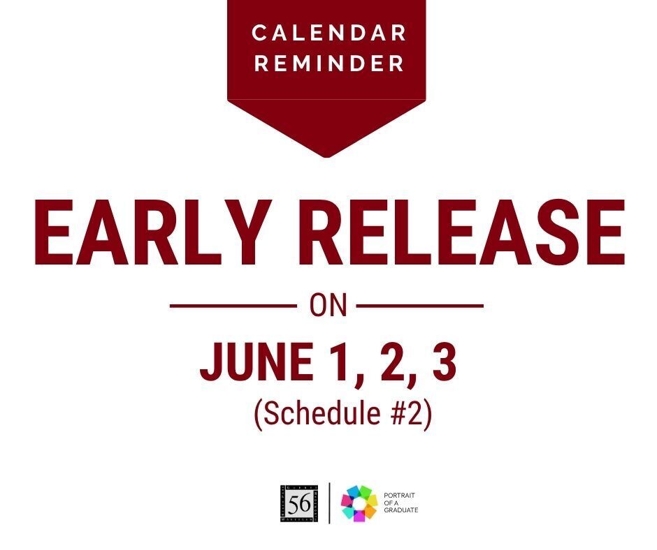 early release on June 1, 2,3 following schedule #2
