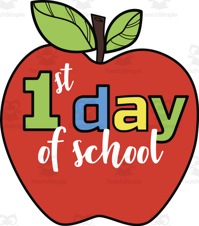 First Day of School Apple