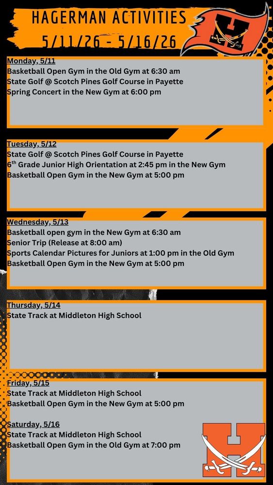 Activities Schedule