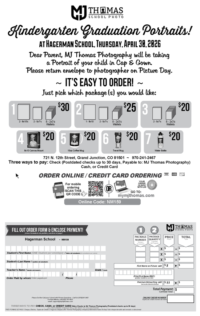 Cap & Gown Picture Order Form