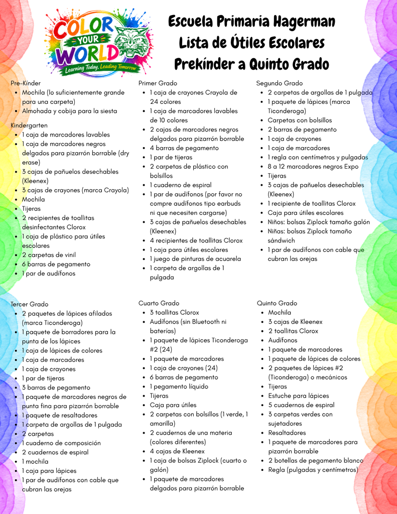 School Supplies SPA