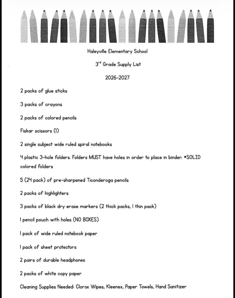 supply list