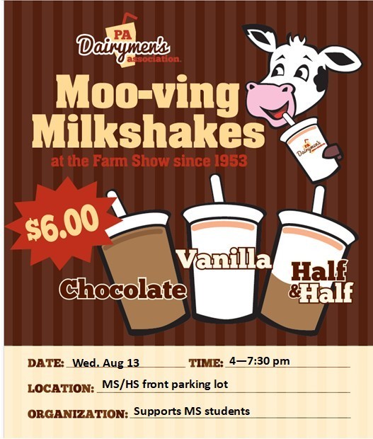 milkshakes sold Aug 13