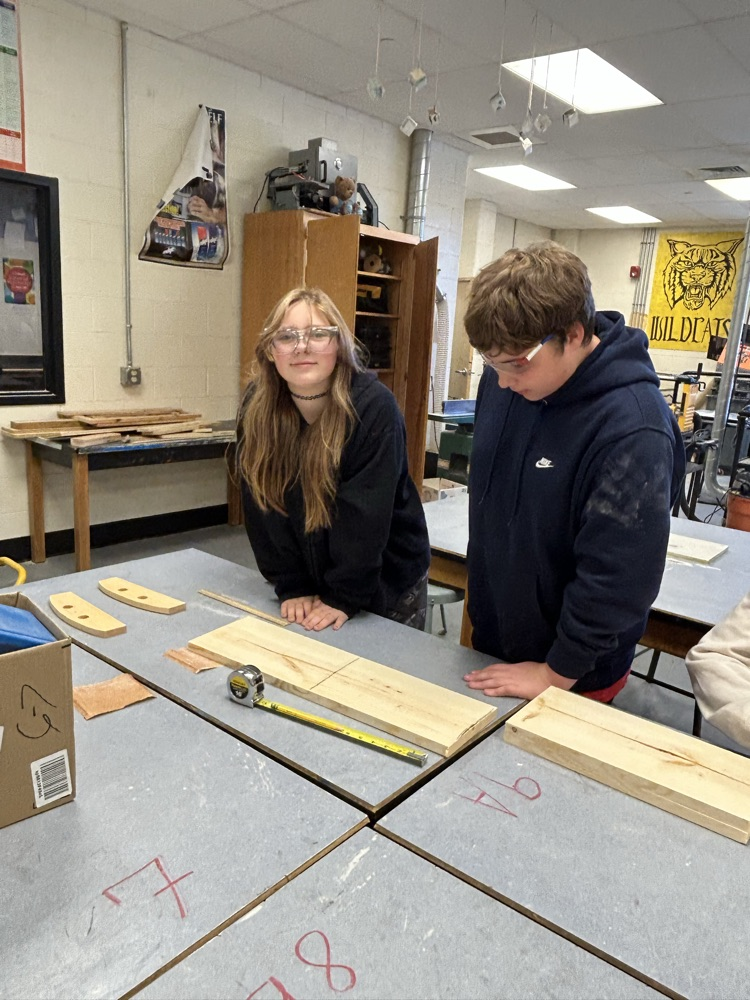 students in the Tech Ed shop