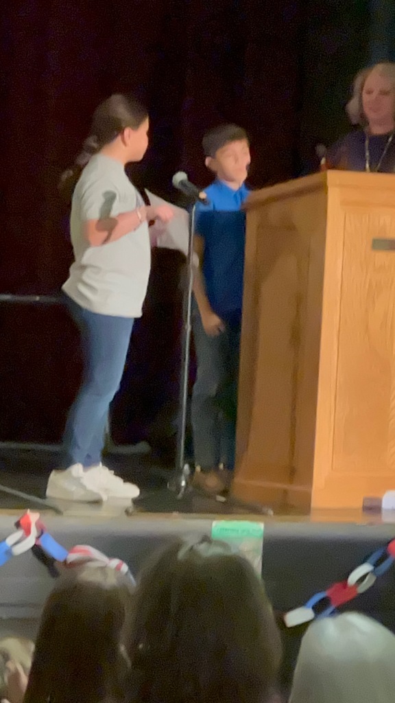 Reading Veterans Day letters.