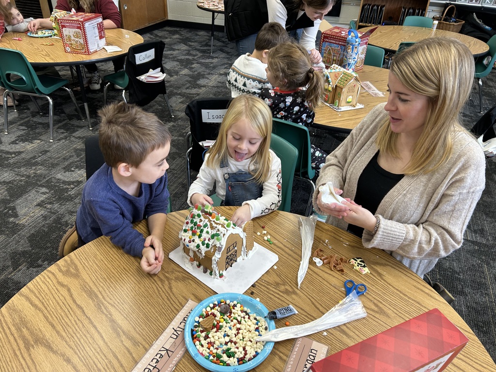 Kindergarten Gingerbread House Decorating Fun
