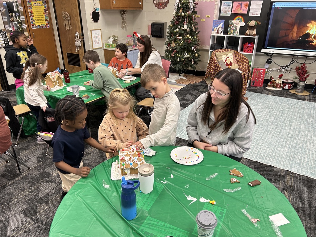 Kindergarten Gingerbread House Decorating Fun