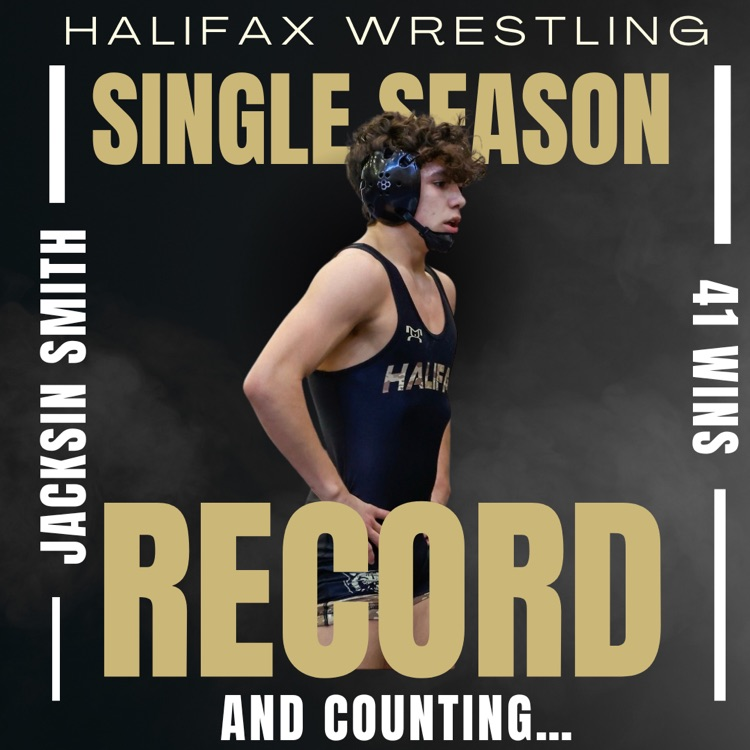 Jackson Smith broke the Single Season Wins Record for Halifax Wrestling. he has 41 and counting. 