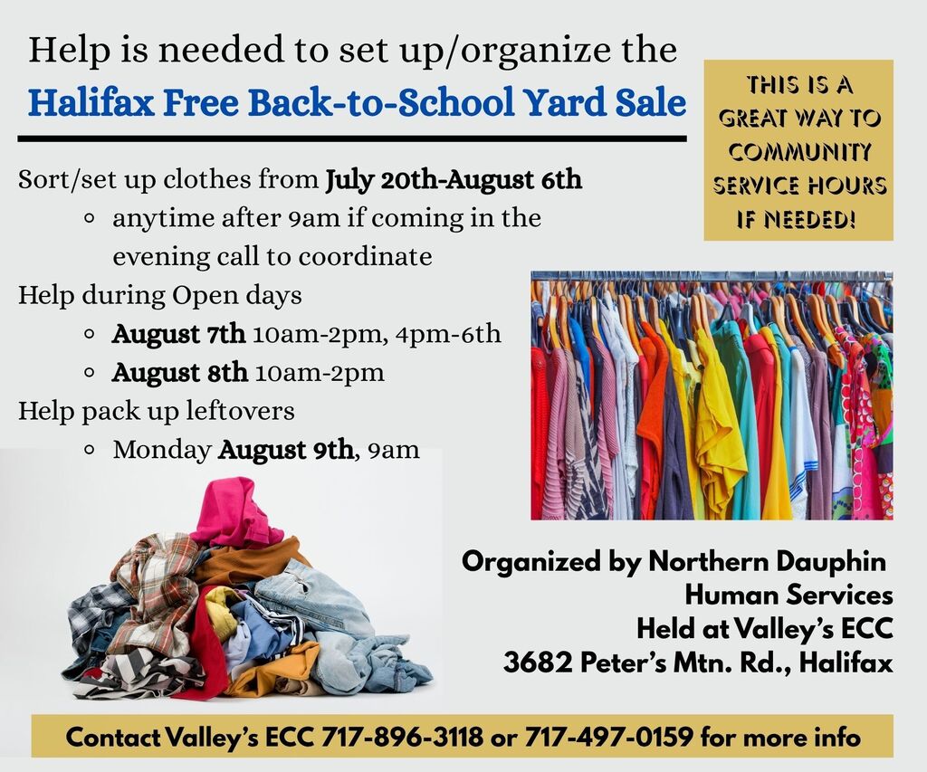 Back to School Yard Sale
