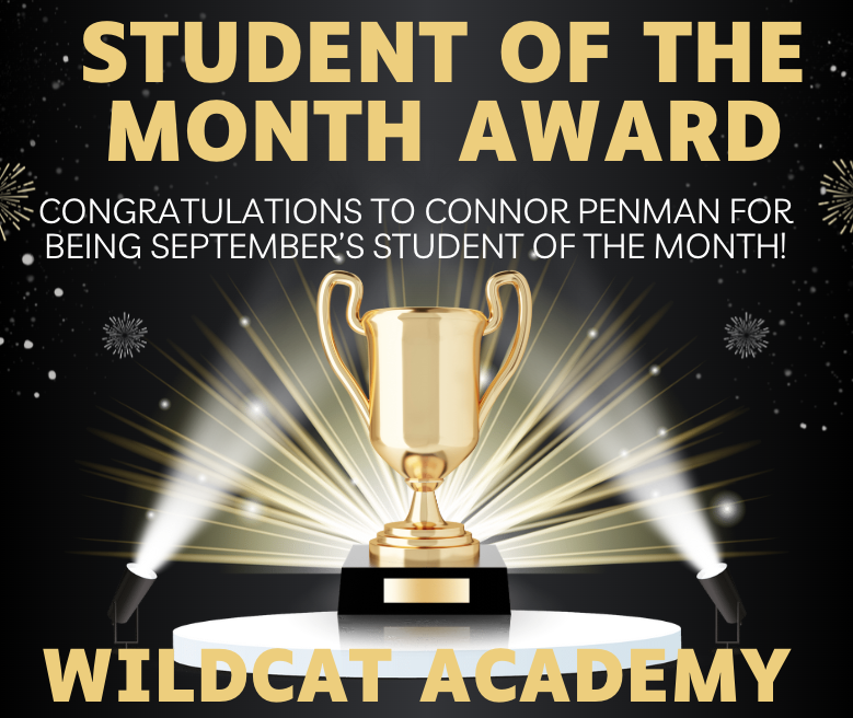 Connor Penman September 2025 Student of the Month Winner