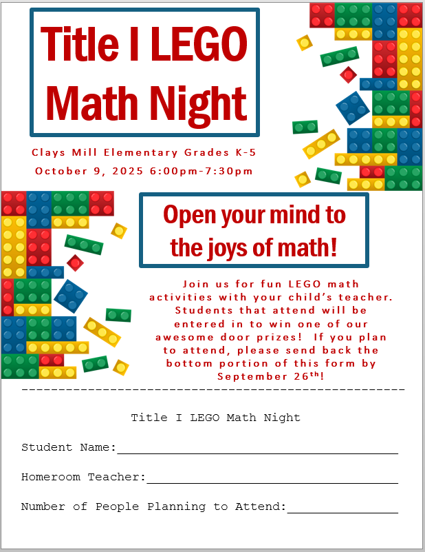 Math night flyer