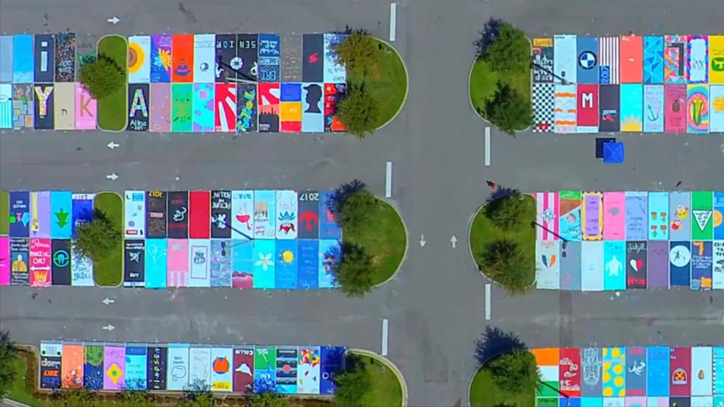 parking spaces