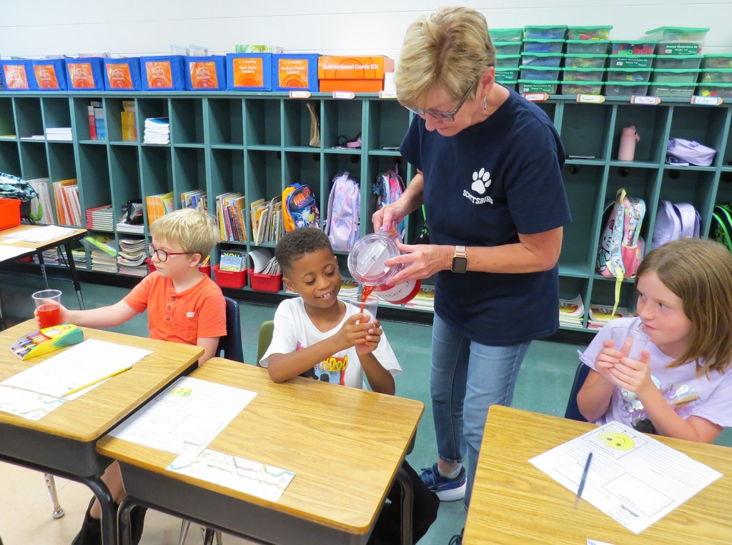 Second Graders at Scottsburg Elementary Enjoyed the Book "First Day Jitters" by Julie  Danneberg