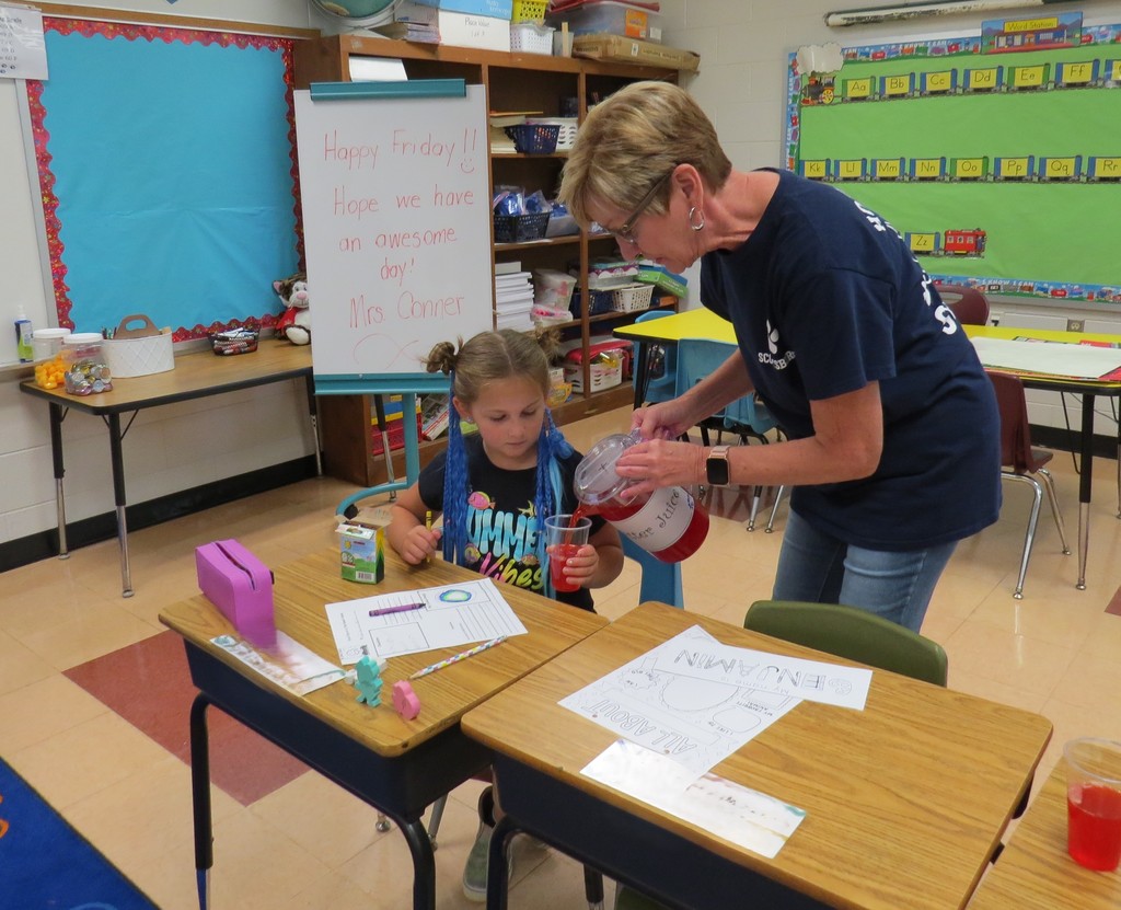 Second Graders at Scottsburg Elementary Enjoyed the Book "First Day Jitters" by Julie  Danneberg