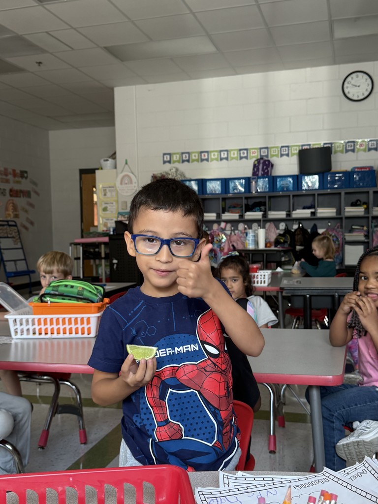 Lemon Lime Taste Test in Ms. Redd's Kindergarten Class