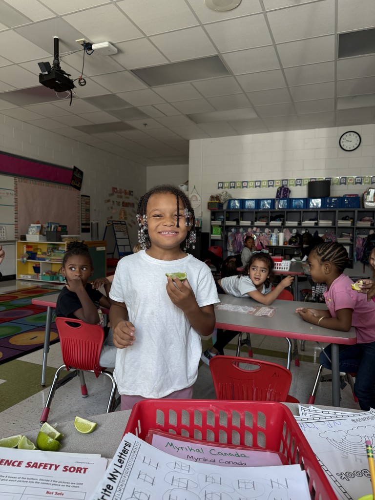 Lemon Lime Taste Test in Ms. Redd's Kindergarten Class
