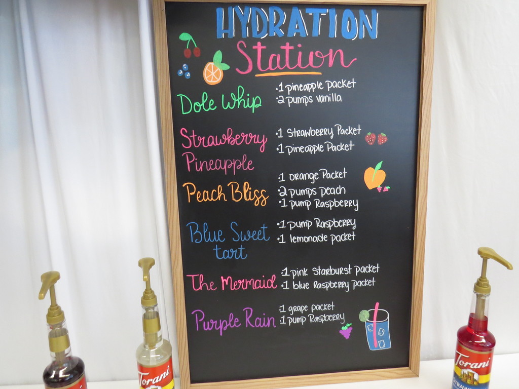 Faculty and Staff at Scottsburg Elementary Enjoy the "Hydration Station" Provided by the PTO